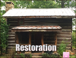 Historic Log Cabin Restoration  Withams, Virginia